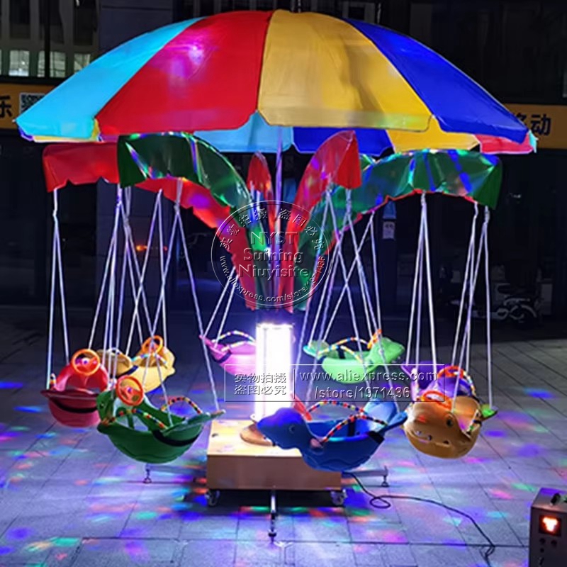 Kids Outdoor Umbrella Chair - Merry Go Ombrello rotondo Giostra Sedia