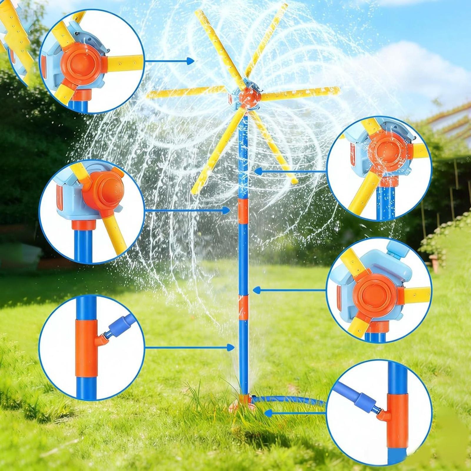 Kids Outdoor Water Park - Irrigatore a mulino a vento per