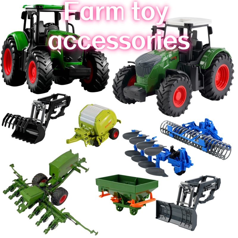Kids Outdoor Play Equipment - Trattore Agricolo Inerziale 1:24 con Accessori