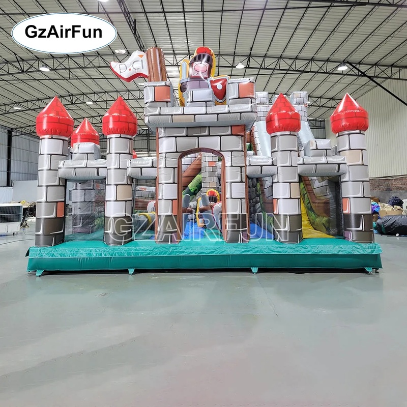 Kids Outdoor Obstacle Course Equipment - Castello Gonfiabile Commerciale in PVC a
