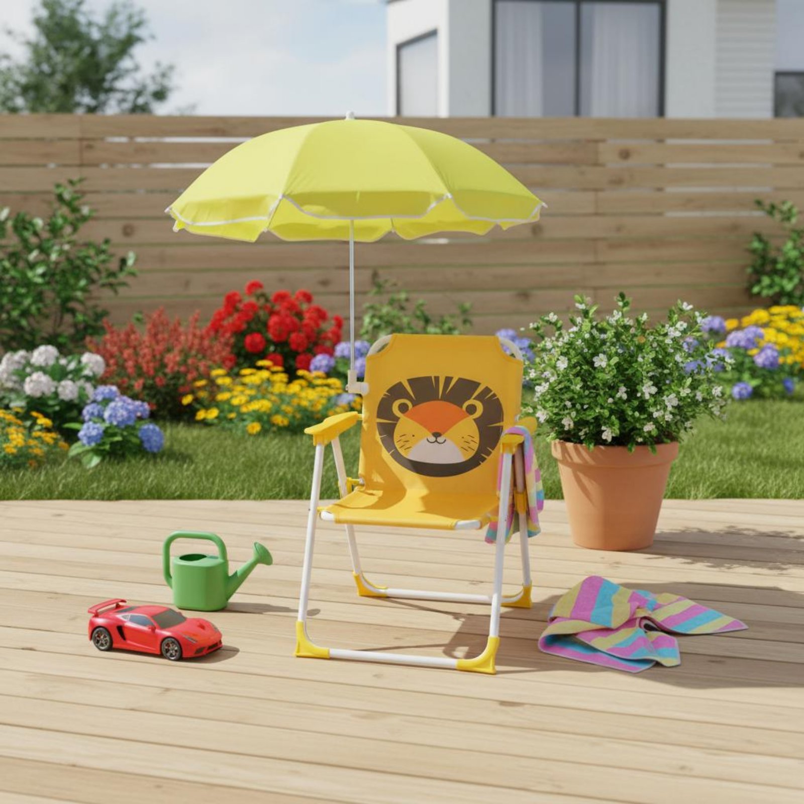 Kids Outdoor Umbrella Chair - Sedia da Spiaggia per Bambini con