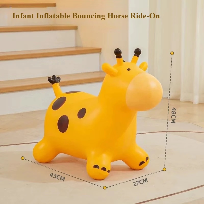 Kids Outdoor Ride On - Cavallo Gonfiabile in PVC Rinforzato, Giocattolo