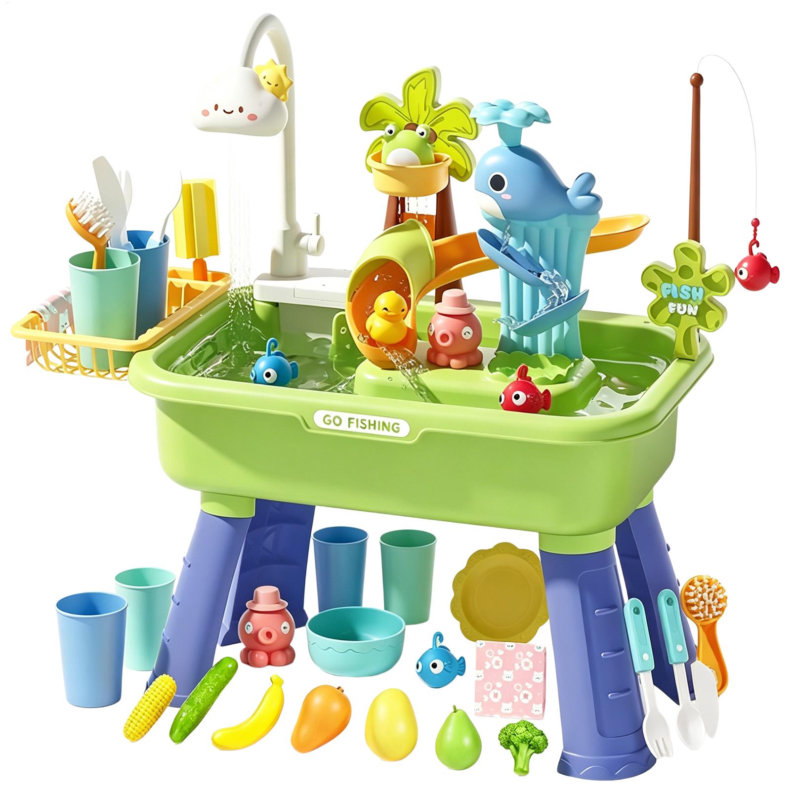 Kids Outdoor Play Table - Tavolo d'Acqua per Bambini con Pompa,