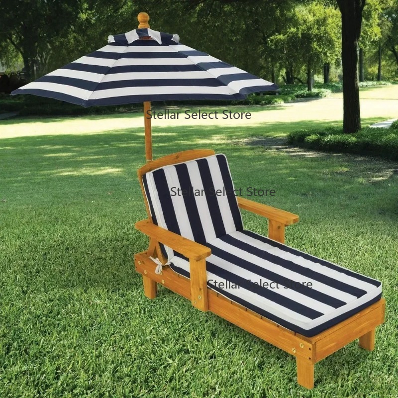 Kids Outdoor Umbrella Chair - t Chaise longue da esterno in
