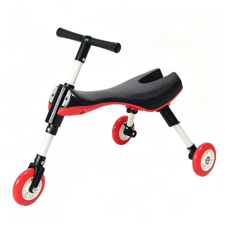 Kids Outdoor Ride On - Triciclo Pieghevole a 3 Ruote per
