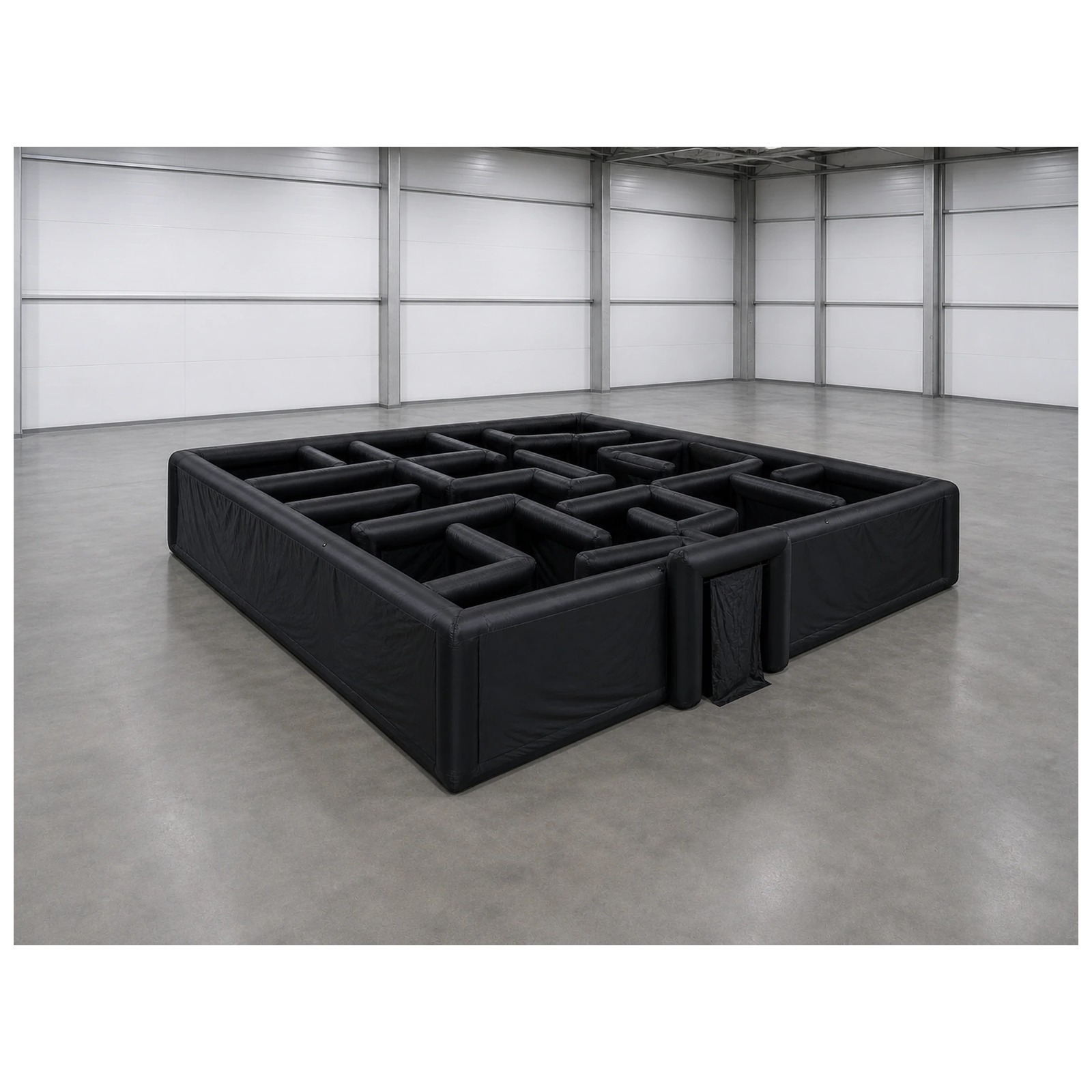 Outdoor Games For Kids - Grande Labirinto Gonfiabile Nero Liscio 12X12m