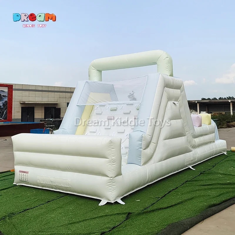 Kids Outdoor Obstacle Course Equipment - Scivolo Gonfiabile Commerciale con Percorso a
