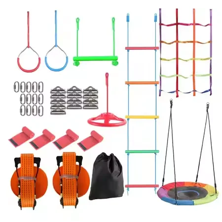 Kids Outdoor Monkey Bar Set - Kit Percorso Ostacoli Warrior per Bambini