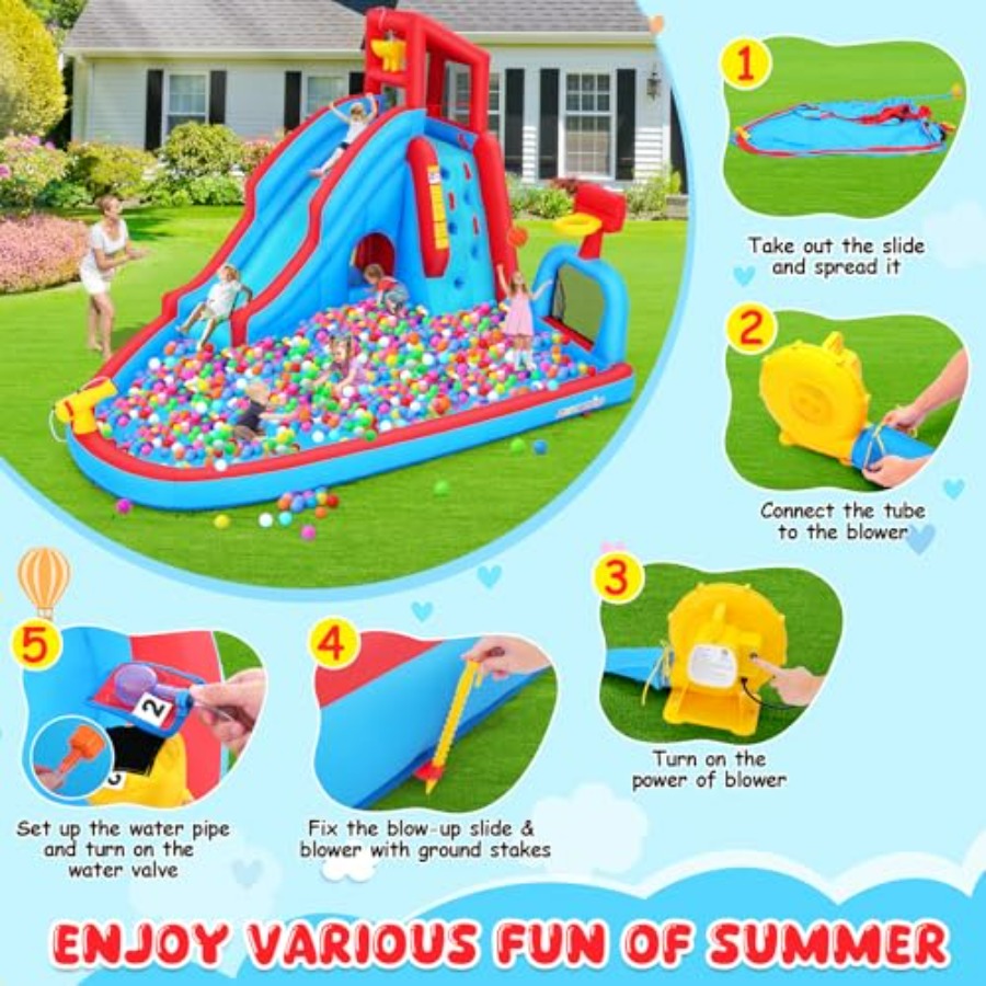 Scivolo acquatico gonfiabile d - Kids Outdoor Water Park recensione e prezzo