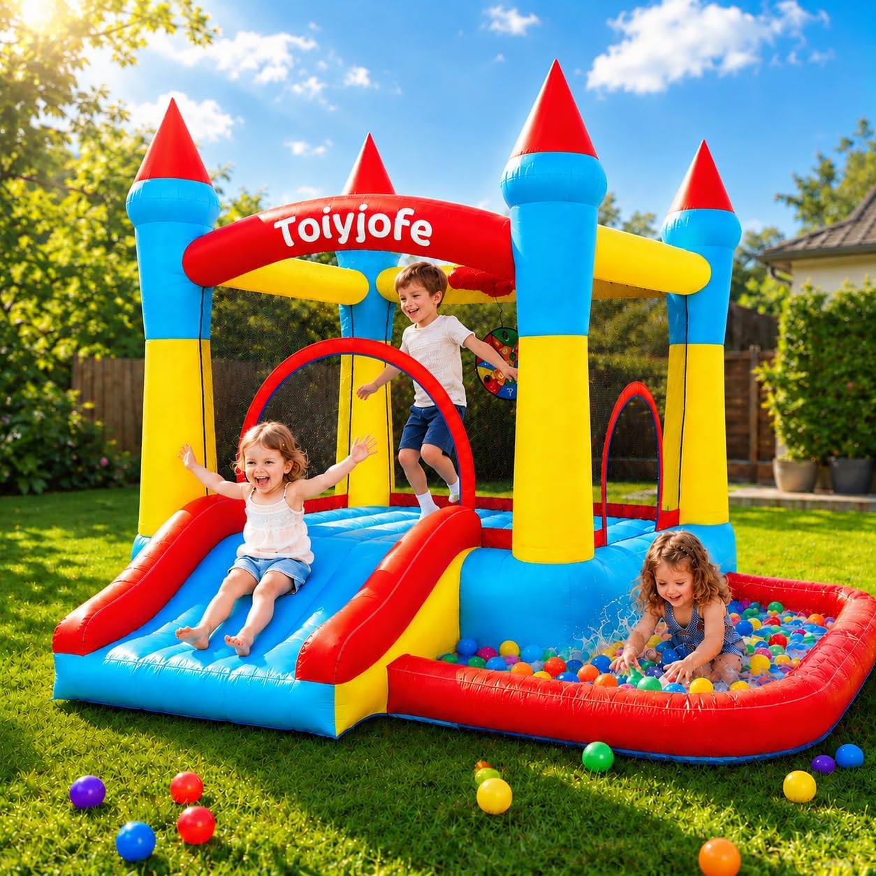 Castello Gonfiabile per Bambin - Kids Outdoor Jumping Castle recensione e prezzo