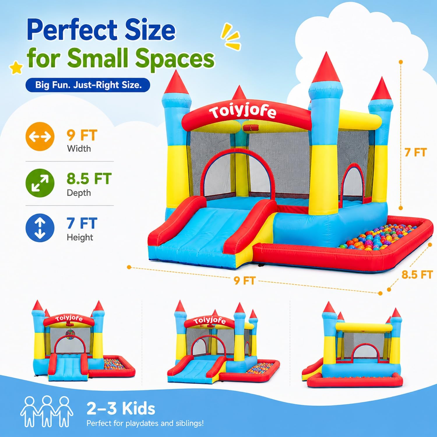 Castello Gonfiabile per Bambin - Kids Outdoor Jumping Castle recensione e prezzo
