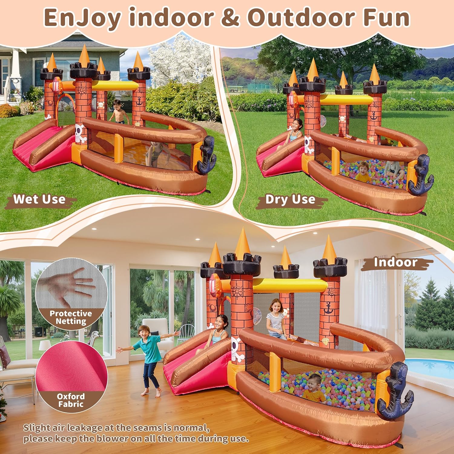 Castello Gonfiabile per Bambin - Kids Outdoor Jumping Castle recensione e prezzo