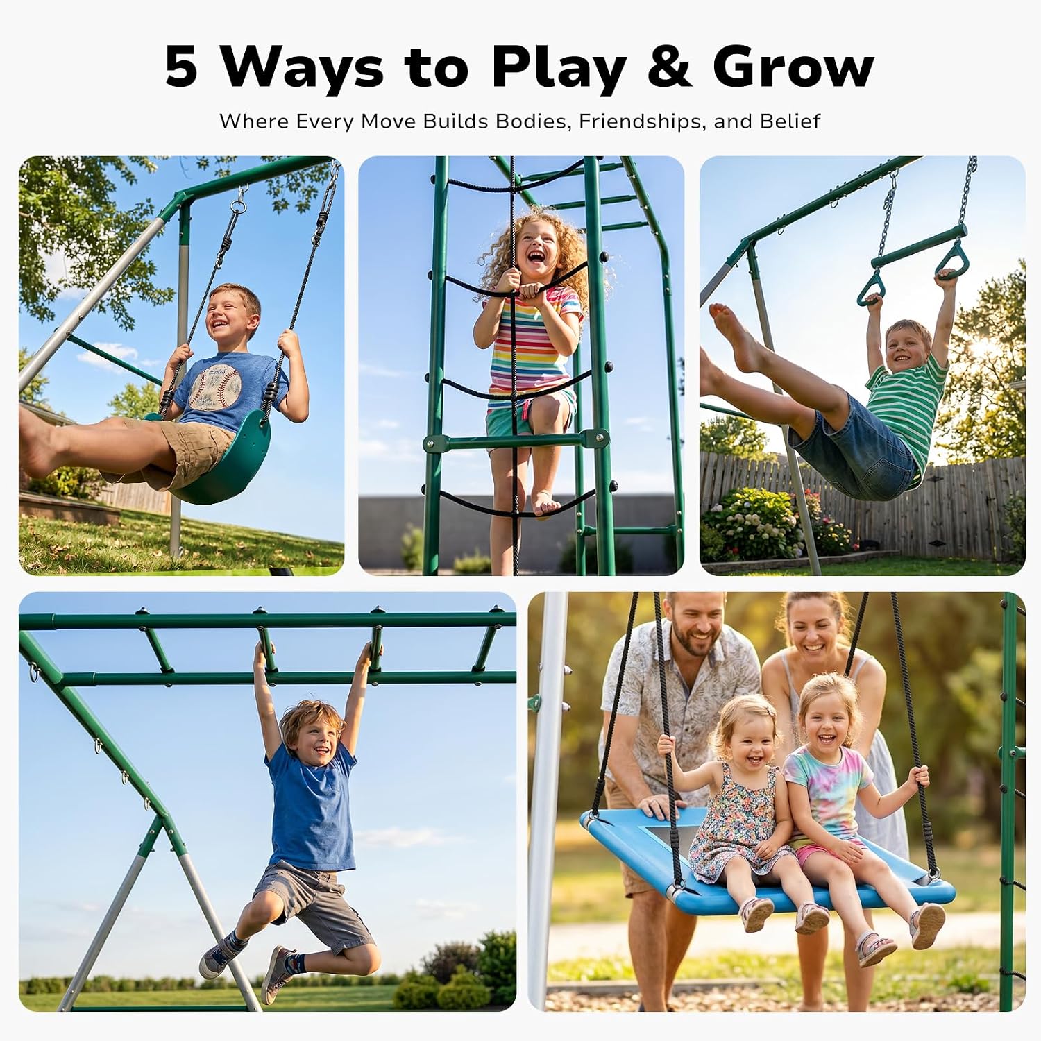 Altalena da Giardino con Barre - Kids Outdoor Monkey Bar Set recensione e prezzo