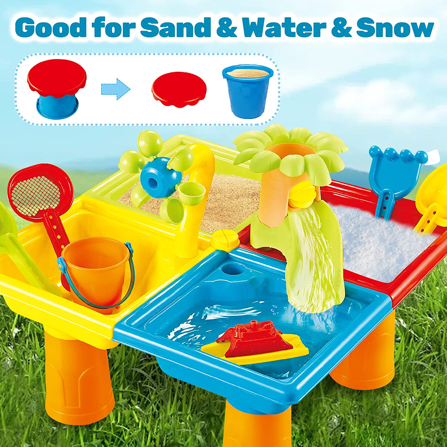 Beach Table Sand Play Toys gio - Kids Outdoor Play Table recensione e prezzo