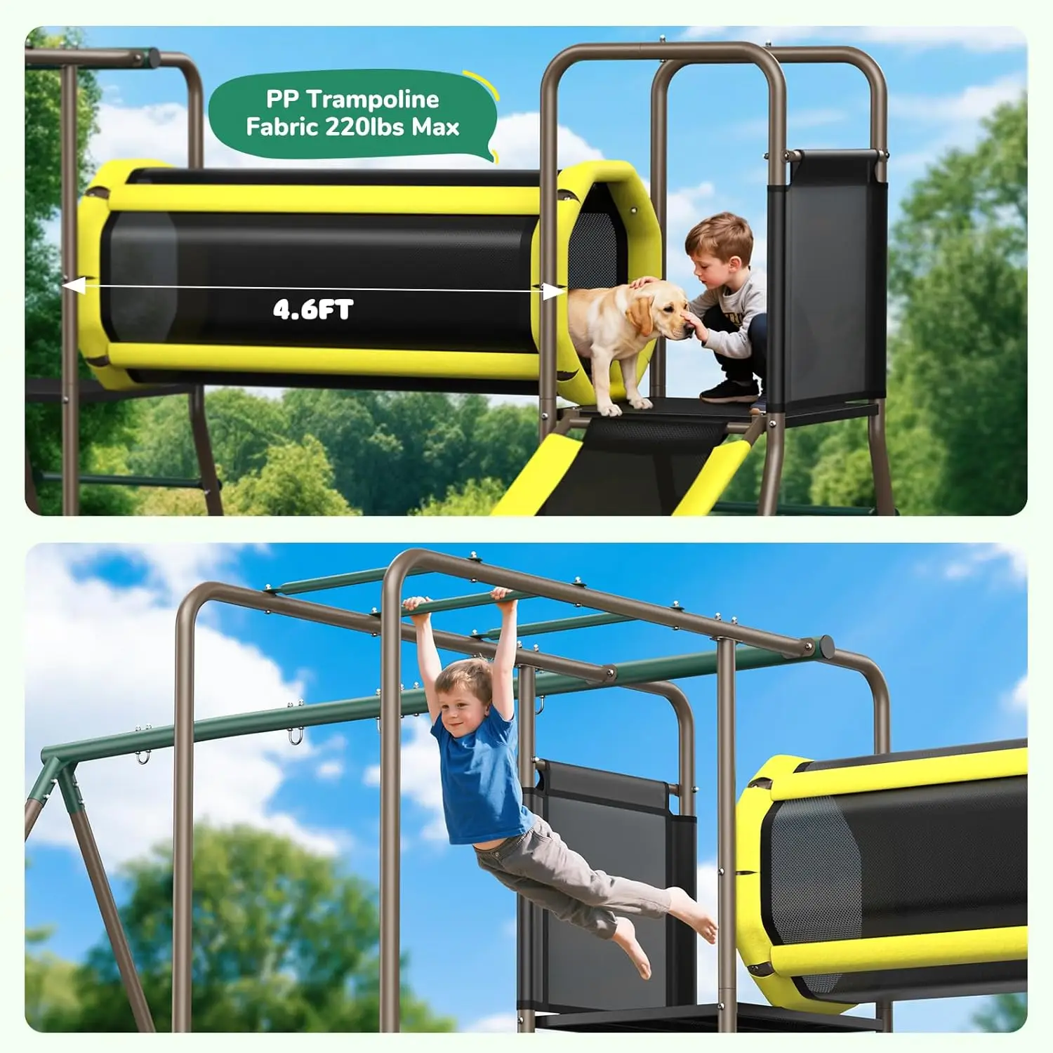 Hapfan Set Altalena da 660 lib - Kids Outdoor Monkey Bar Set recensione e prezzo