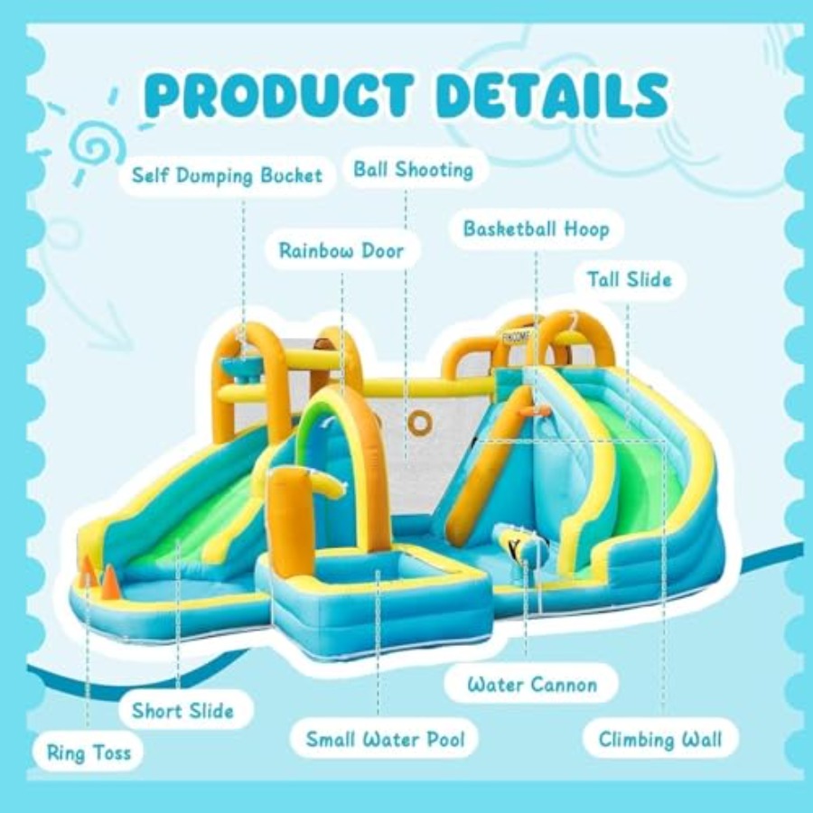 Parco acquatico gonfiabile da  - Kids Outdoor Water Park recensione e prezzo