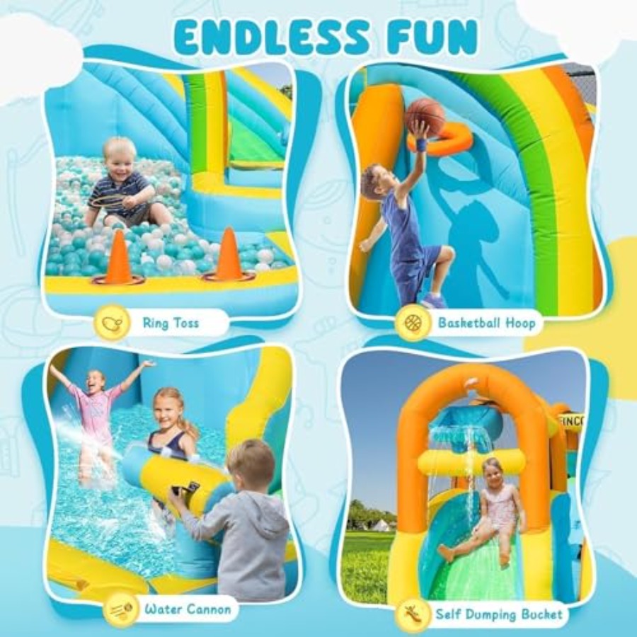 Parco acquatico gonfiabile da  - Kids Outdoor Water Park recensione e prezzo
