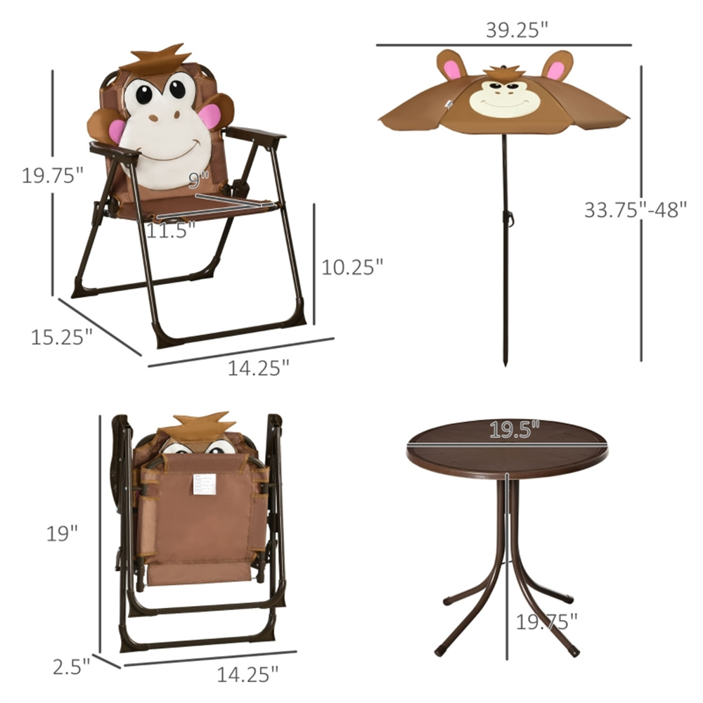Set Tavolo e Sedie per Bambini - Kids Outdoor Table And Chairs With Umbrella recensione e prezzo