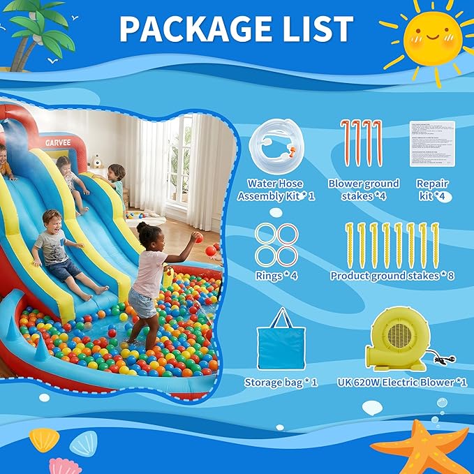Parco acquatico gonfiabile 8-i - Kids Outdoor Water Park recensione e prezzo