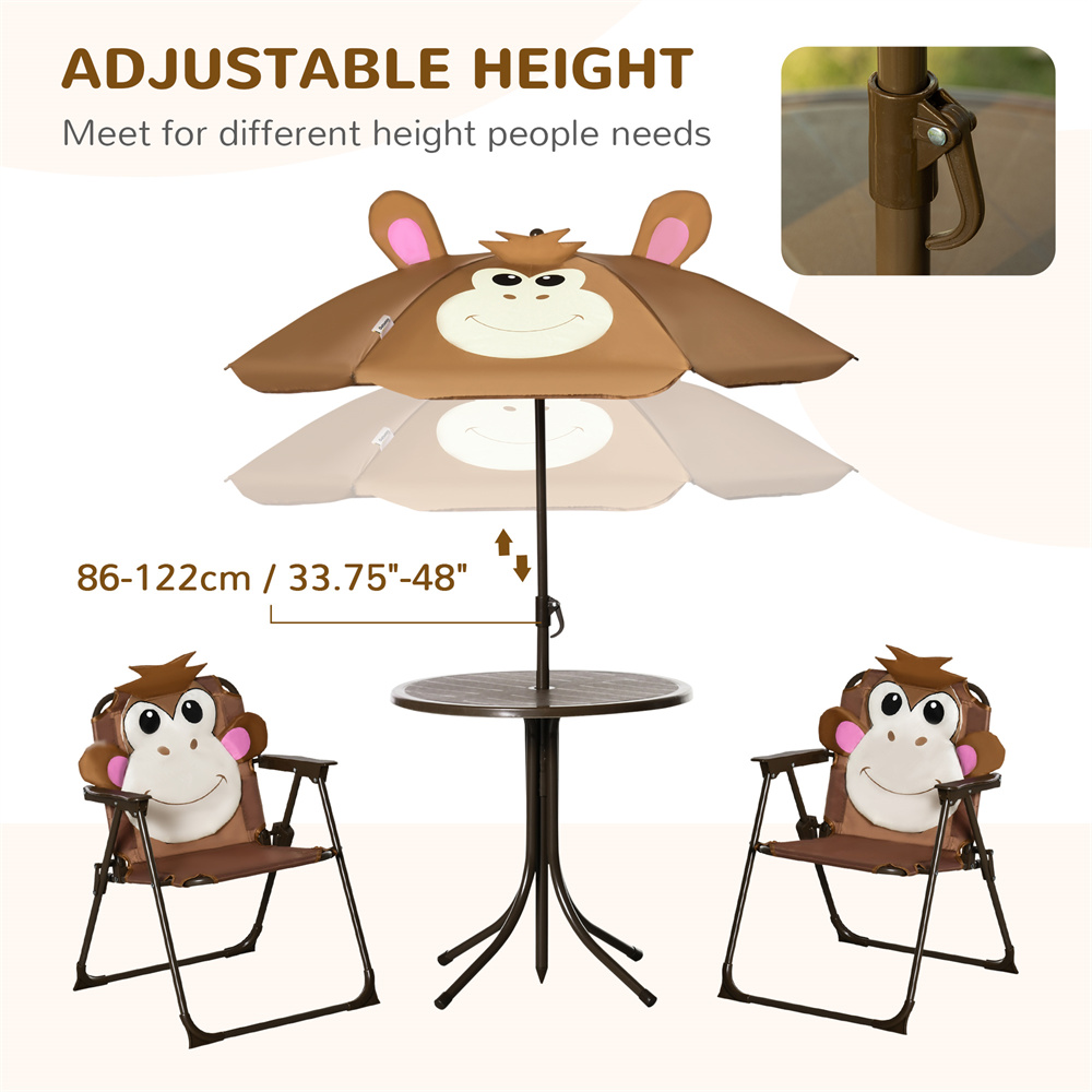 Set Tavolo e Sedie per Bambini - Kids Outdoor Table And Chairs With Umbrella recensione e prezzo