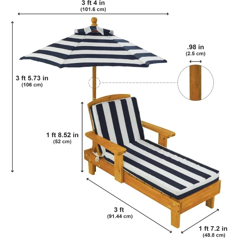t Chaise longue da esterno in  - Kids Outdoor Umbrella Chair recensione e prezzo