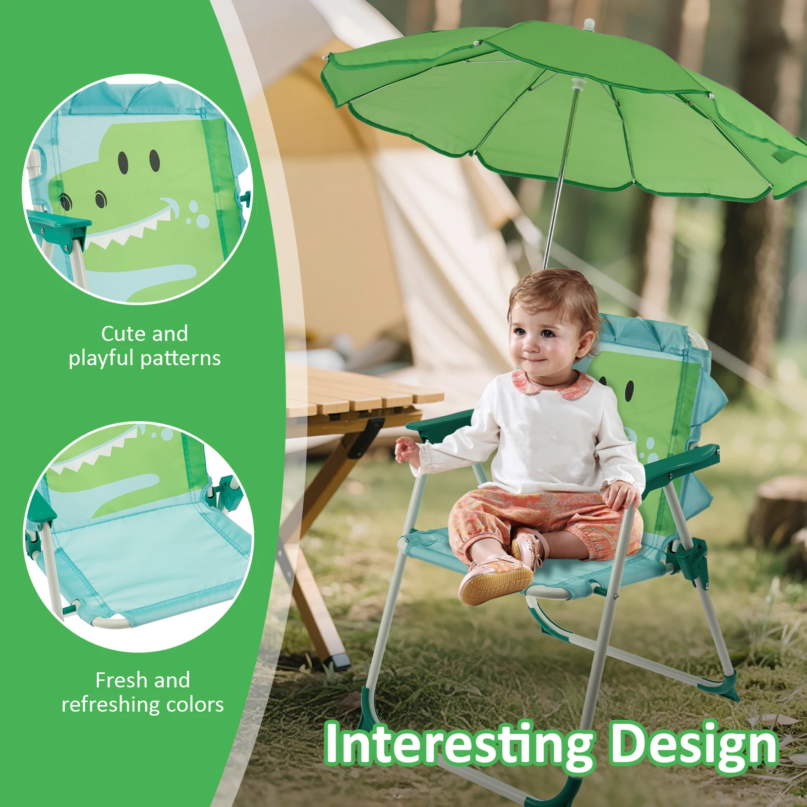 Sedia da spiaggia pieghevole p - Kids Outdoor Umbrella Chair recensione e prezzo