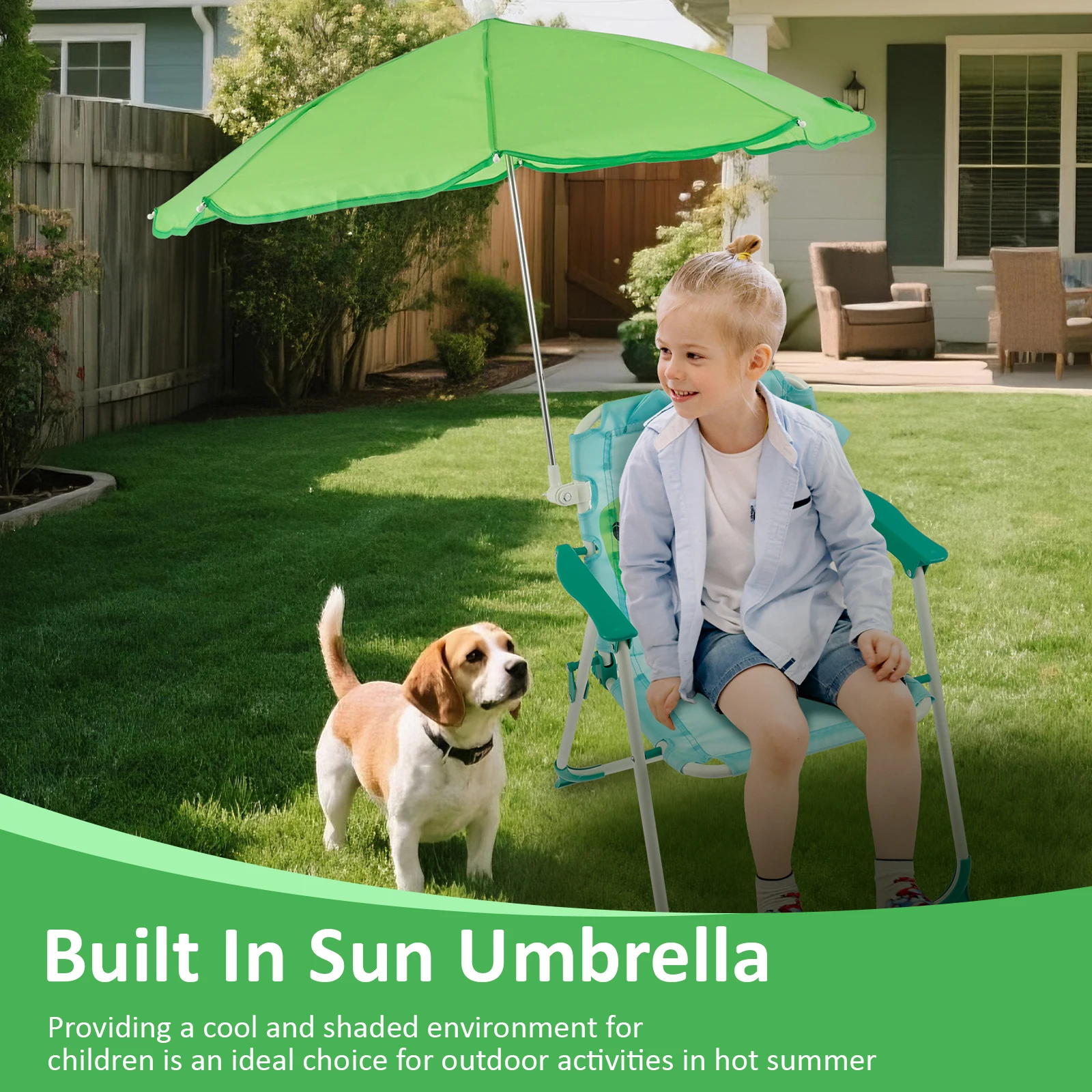 Sedia da spiaggia pieghevole p - Kids Outdoor Umbrella Chair recensione e prezzo