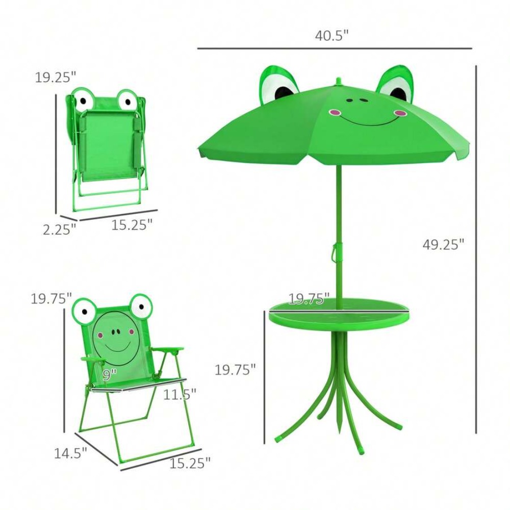 Set Tavolo e Sedie per Bambini - Kids Outdoor Table And Chairs With Umbrella recensione e prezzo