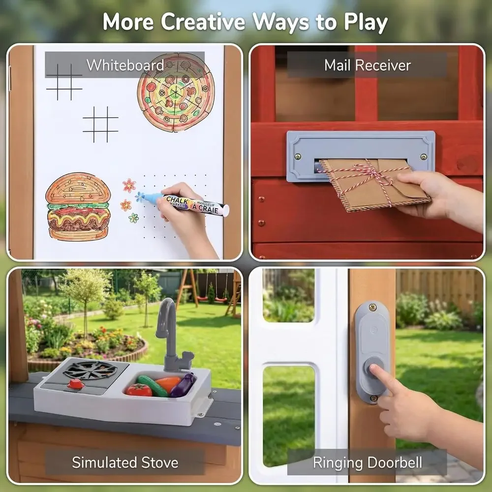 Casetta da gioco in legno per  - Kids Outdoor Play Table recensione e prezzo