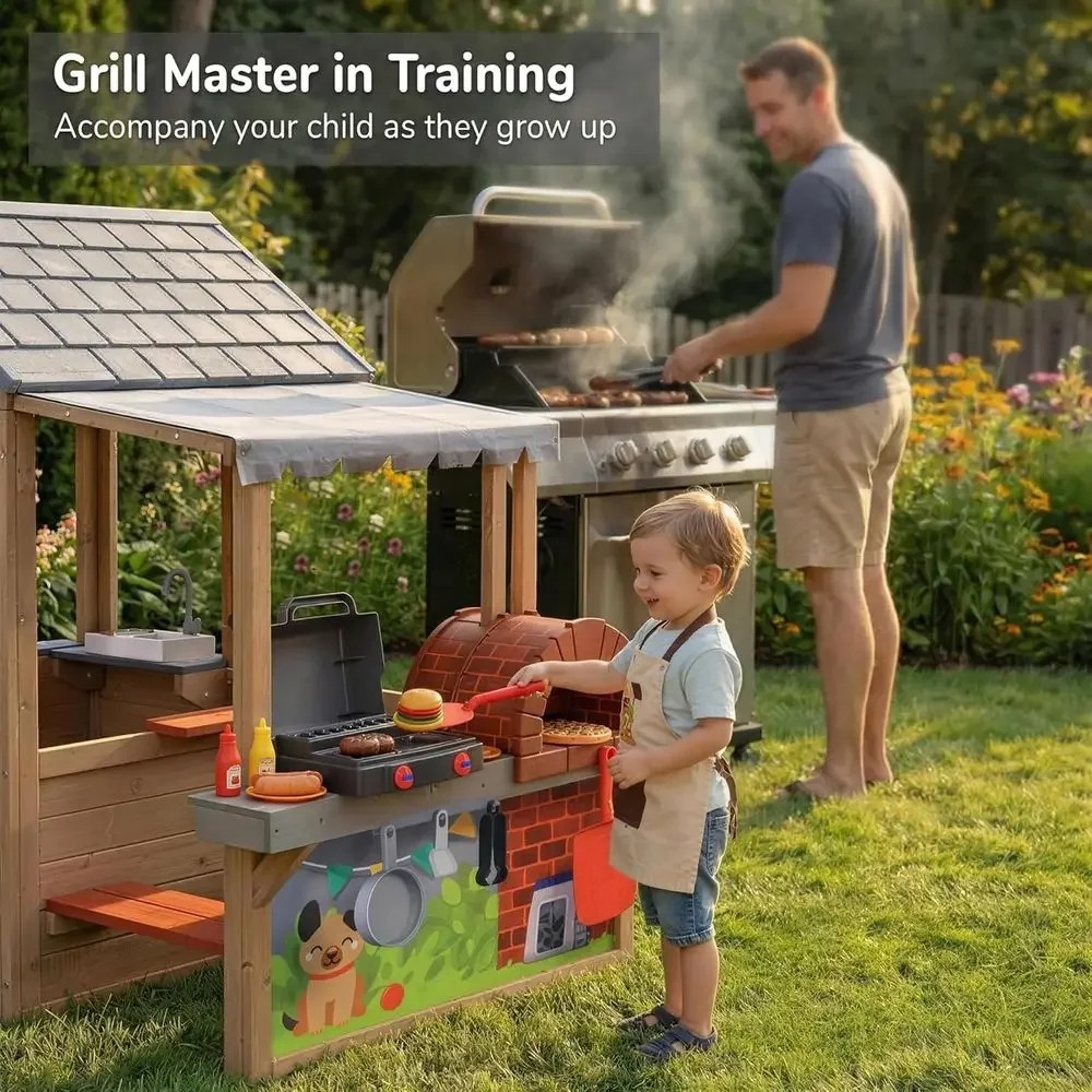 Casetta da gioco in legno per  - Kids Outdoor Play Table recensione e prezzo