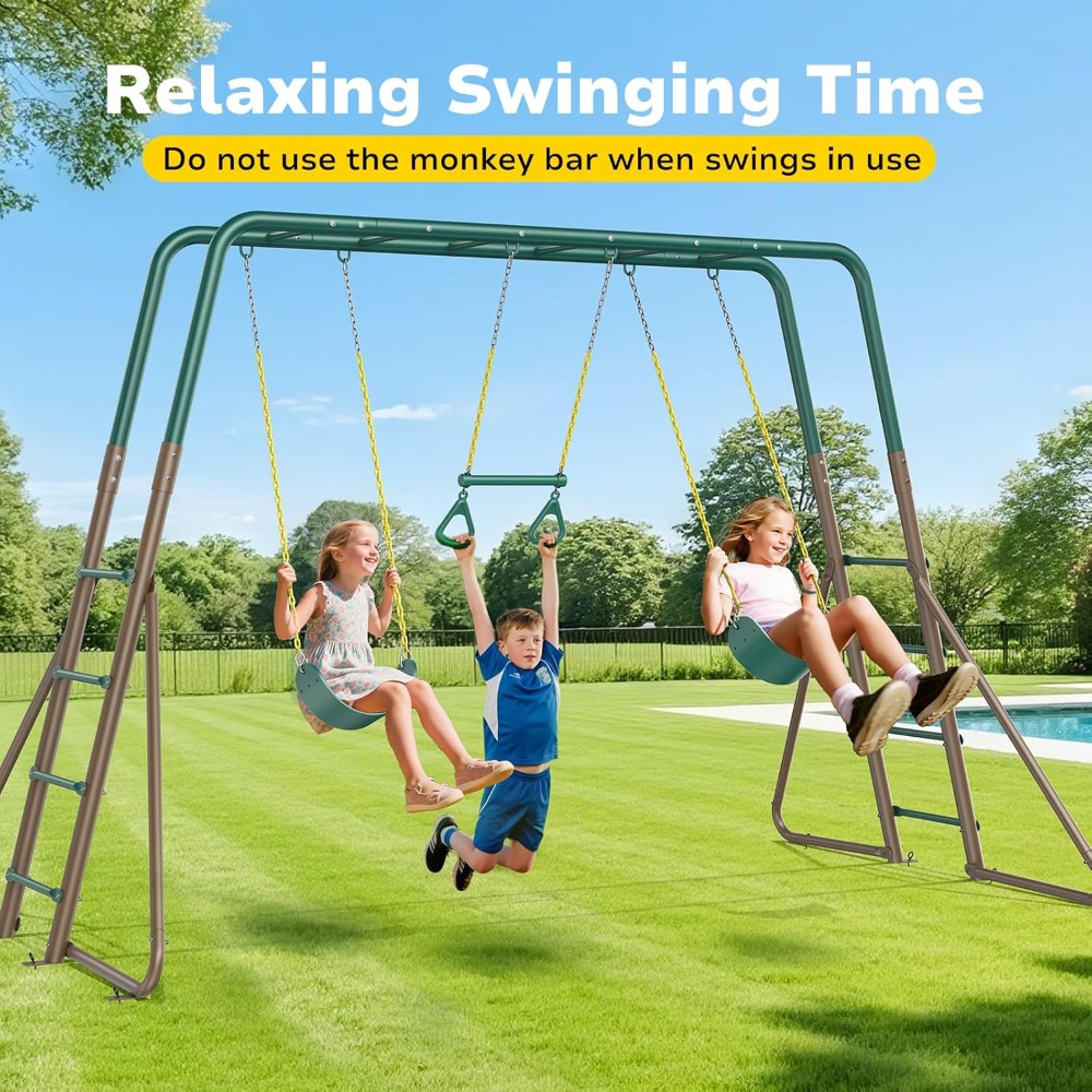 Altalena da Esterno in Metallo - Kids Outdoor Monkey Bar Set recensione e prezzo