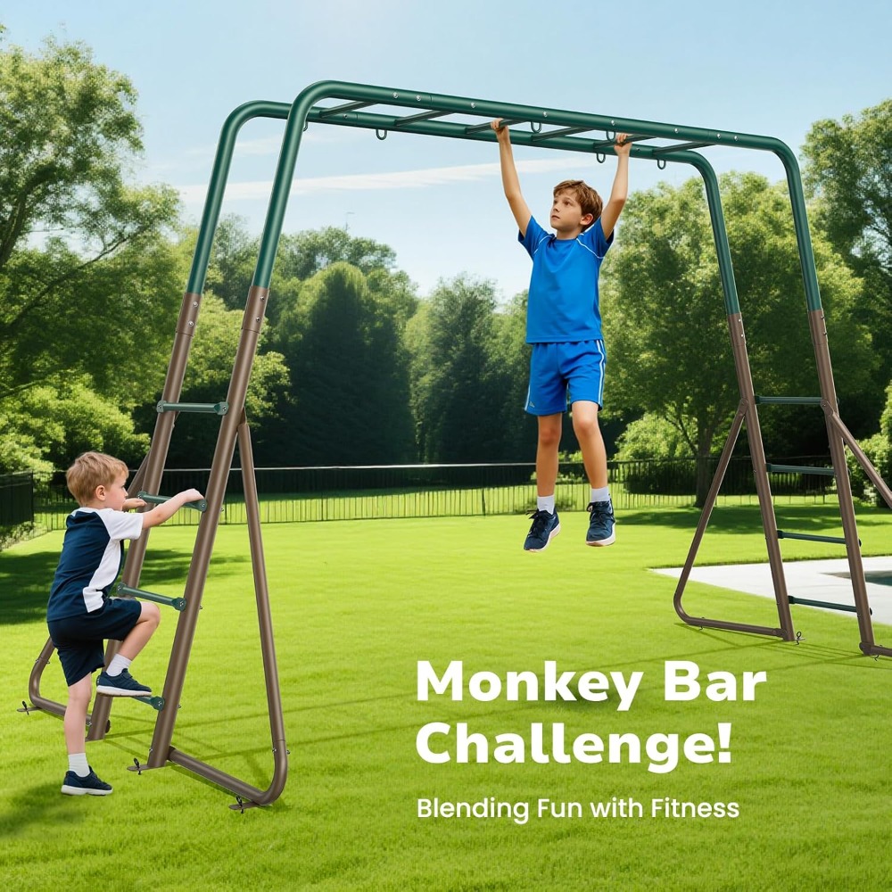 Altalena da Esterno in Metallo - Kids Outdoor Monkey Bar Set recensione e prezzo