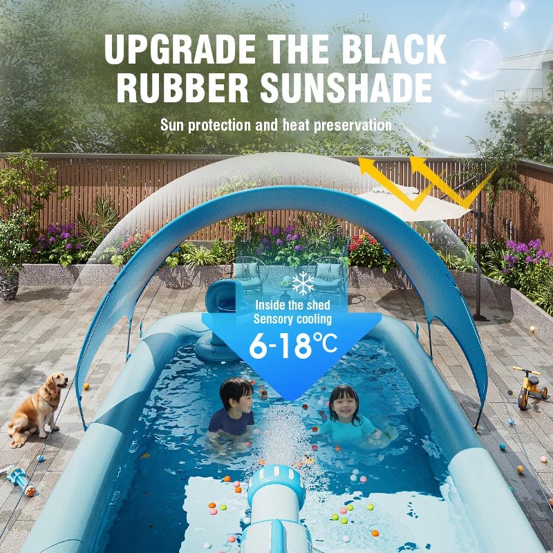 Piscina grande addensata da 1, - Kids Outdoor Play Yard recensione e prezzo