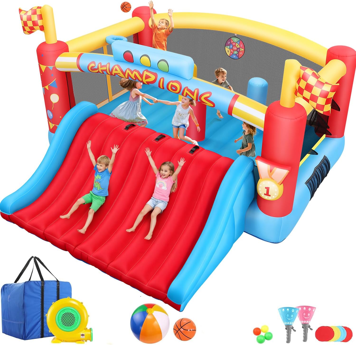 Grande Castello Gonfiabile per - Outdoor Games For Kids recensione e prezzo