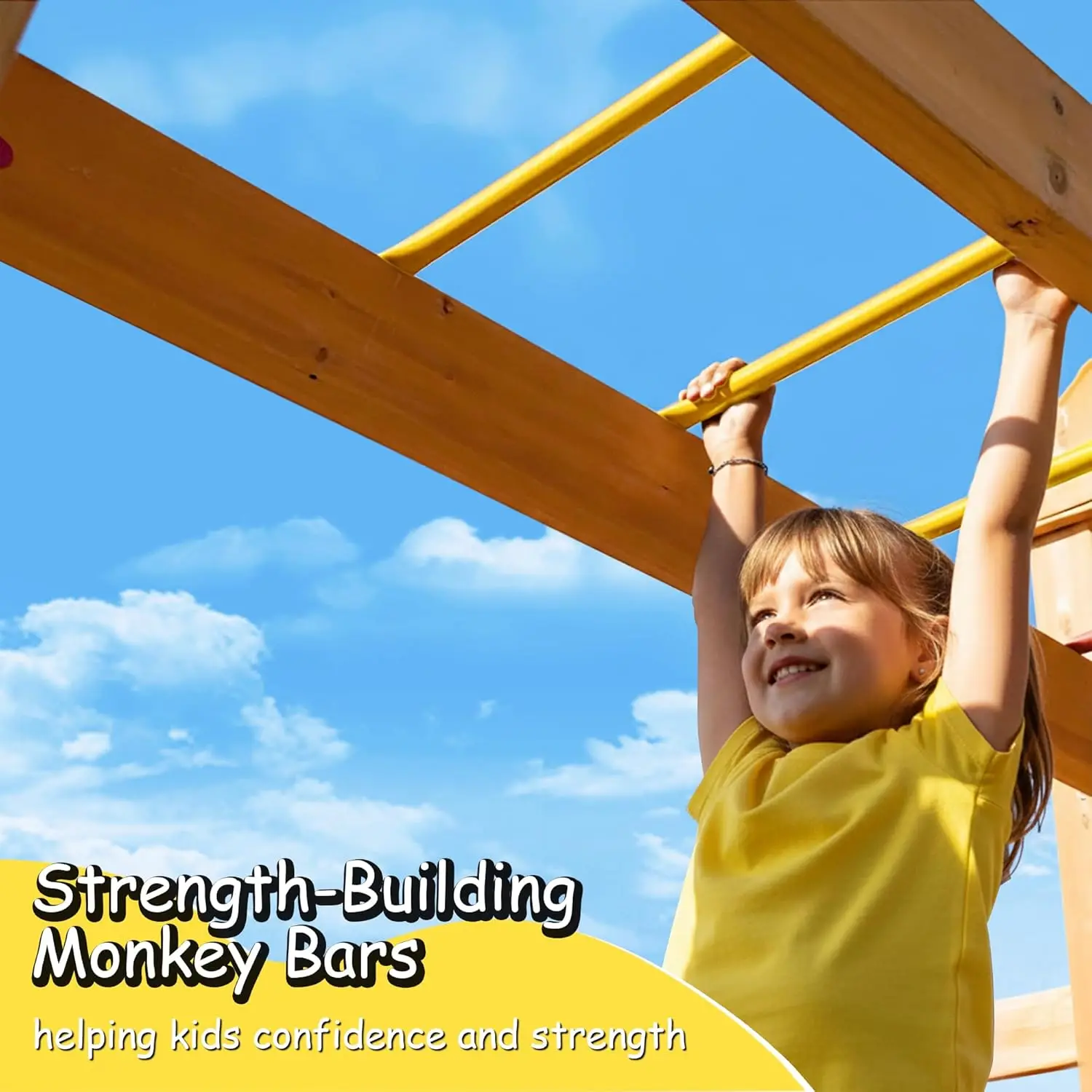 Set Altalena in Legno per Giar - Kids Outdoor Monkey Bar Set recensione e prezzo