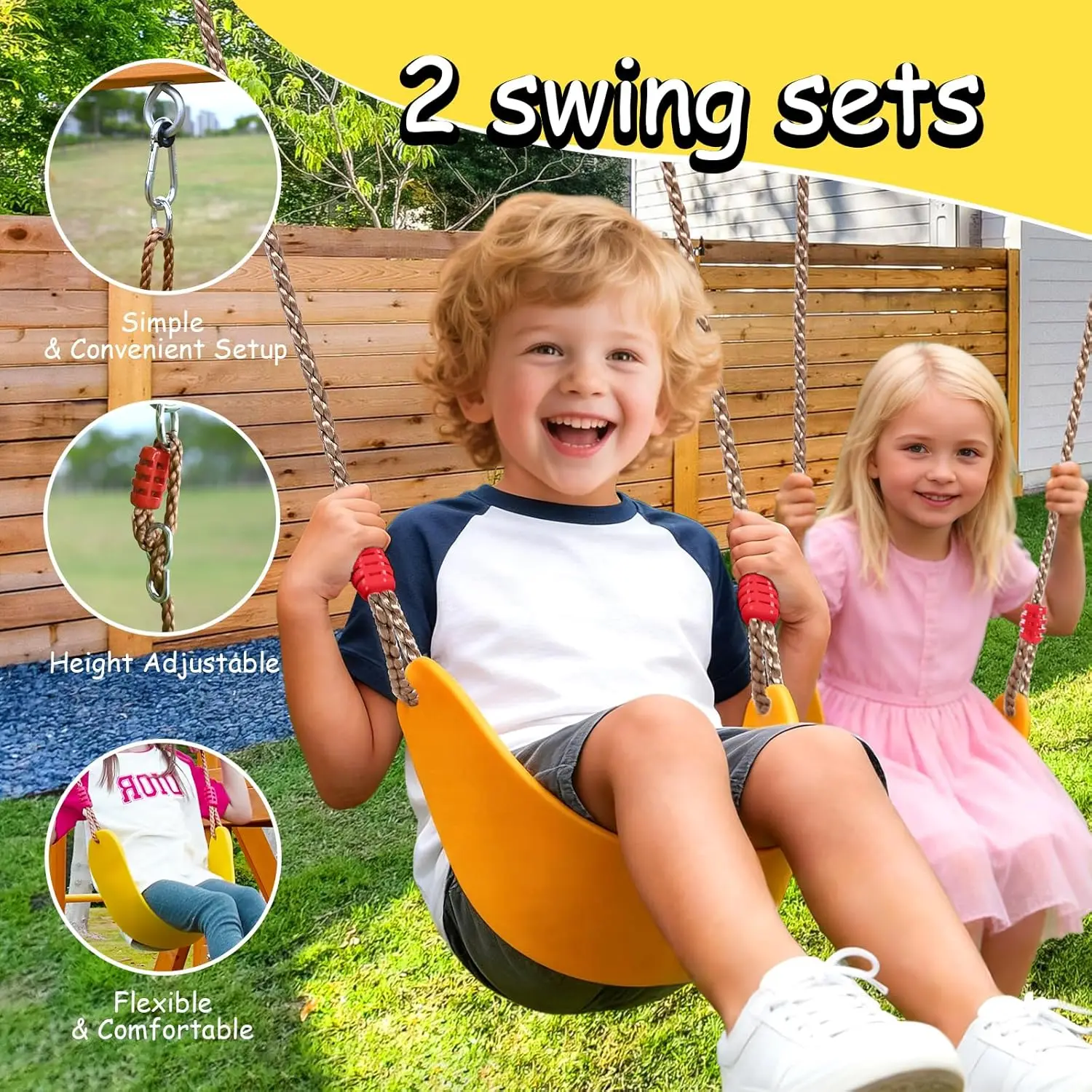 Set Altalena in Legno per Giar - Kids Outdoor Monkey Bar Set recensione e prezzo